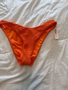 Victoria's Secret Orange Textured Bikini Bottom